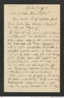Nachlass Franz Steindachner, Brief (unvollständig) von Emil Weiske an Franz Steindachner (17.08.1908), Inv.Nr. 582.02, Seite 1